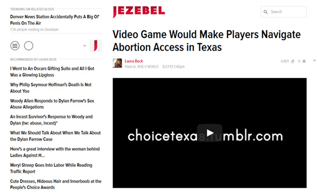 Choice: Texas in Jezebel